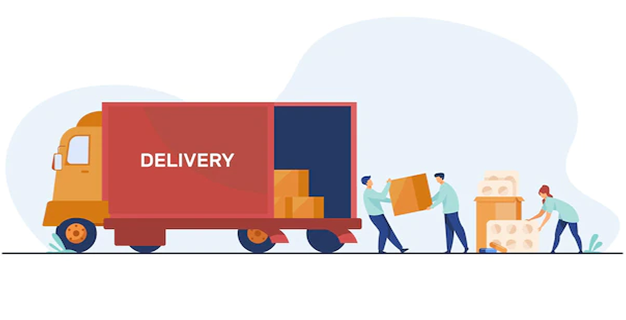 Delivery man delivering package